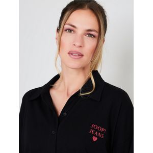 OTTO - After Dark - Pyjama Top - Zwart - 6-knoopsmodel - Lange Mouwen
