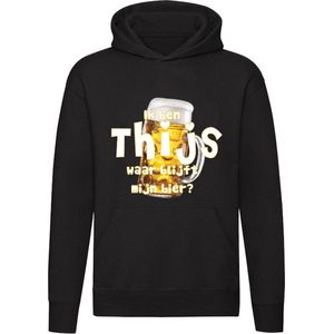 Ik ben Thijs, waar blijft mijn bier Hoodie - cafe - kroeg - feest - festival - zuipen - drank - alcohol - naam - trui - sweater - capuchon