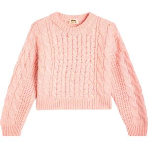 Ronde kraag Haar Vlecht Sweater