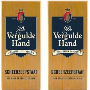 De Vergulde Hand Scheerzeep Staaf 2 x 75 Gram