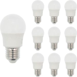 VITO LED Kogellamp G45 E27 - 7W (vervangt 50W) - 520lm - 4000K - 220-240V - Ø45mm - Energiezuinig - 10 stuks