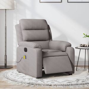 Massagestoel elektrisch verstelbaar stof taupe