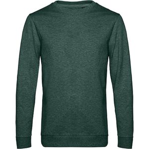 2-Pack Sweater 'French Terry' B&C Collectie maat M Heather Dark Green