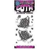 Partychimp Neptattoo Volwassenen Gothic Black Roses - Polyester