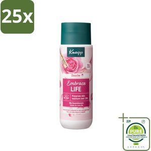 25 x Kneipp - Douchegel - Embrace Life - 200 ml - Grootverpakking - Douchegel - Rozengeur - Hydraterend - Verzorgend - Vegan