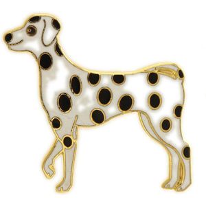 Behave - Broche dalmatiër wit zwart - Speelse dierenaccessoire