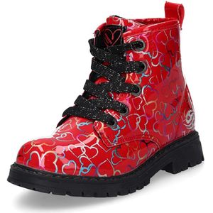 Dockers by Gerli meisjes enkellaarsjes met hartjes 49PS721-670700 gevoerde laarzen