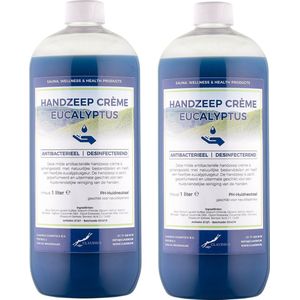 Handzeep Crème Eucalyptus 1 liter - set van 2 stuks