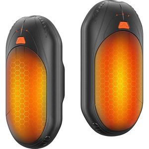 Oplaadbare handwarmers, 2 stuks, tot 20 uur, elektrische handwarmers, ultralicht, dun, draagbaar, voor tassen en handschoenen, 3 warmtestanden, voor mannen en vrouwen
