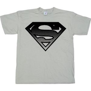 Superman Halftone Shield T-Shirt Khaki-XL