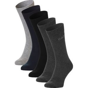 Caterpillar Business Sokken Heren 5-Pack Grijs/Zwart/Navy - Maat 39-42
