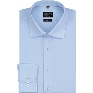 Gents - Slimfit bamboe lichtblauw - Maat S