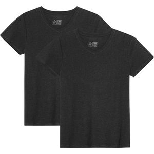 DANISH ENDURANCE T-Shirt - V-Hals - Dames - Zwart - 2-pack - Maat XL