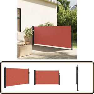 vidaXL Uittrekbaar Windscherm Terracotta 120x500 cm Windscherm - Tuinscherm - Privacy Screen - Balkon Scherm - Terras Scherm