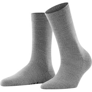 FALKE Softmerino warme ademende merinowol katoen sokken dames grijs - Matt 35-36