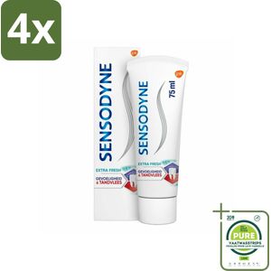 Sensodyne - Tandpasta - Gevoeligheid & Tandvlees - Extra Fresh - 75 ml - Voordeelverpakking - 4 stuks - Tandpasta gevoelige tanden - Tandvleesproblemen