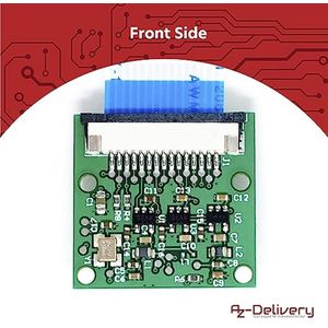 AZDelivery Camera met 15cm flex kabel voor Raspberry Pi en 30cm flex kabel compatibel met Raspberry Pi Zero Inclusief E-Book!