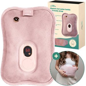 Zenwave - Elektrische Warmwaterkruik - Velvet - Oplaadbaar - Met Draagriem
