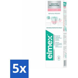 5 x Elmex Tandpasta Sensitive Professional Gum Care 75 ml - Elmex Tandpasta