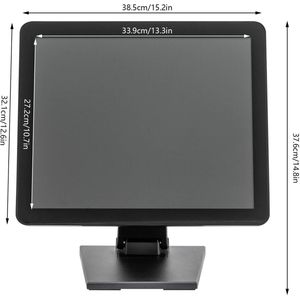 Interactieve 17 Inch Touchscreen Monitor – Capacitive Touchscreen – 10-Punts Touch – Vesa Compatibel – Hdmi Usb Vga – Lichtgewicht Abs Behuizing – Kantelbaar Scherm
