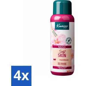 Kneipp - Badschuim - Amandelbloesem - Voor droge en gevoelige huid - 400 ml - Voordeelverpakking - 4 stuks