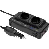 Travli Omvormer 12v 230v - Autolader - Draagbare omvormer - 2x 230V stopcontact – 4x 5V usb oplaadpoorten