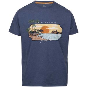 Trespass T-Shirt Pendla Casual Printed Tshirt Indigo Tone Marl-M