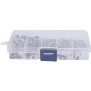 Schroefset 200 stuks M3/M4/M5/M6/M8 zeskantige roestvrijstalen stifttapbevestiging voor nauwkeurigheidsinstrumenten.