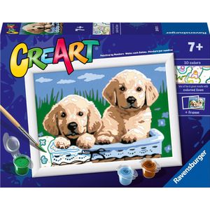 Ravensburger CreArt Cute Puppies - Schilderen op nummer voor kinderen
