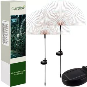 Gardlov Solar Tuinlampen met Paardenbloemeffect Set van 2 - Energiezuinige en Automatische Tuinverlichting