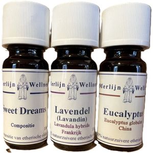 Merlijn Wellness - slaap lekker set - etherische olie - goede nachtrust - 3x10ml