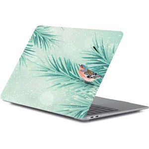 Laptophoes - Geschikt voor MacBook Pro 13 inch Hoes Case - A2251, A2289 (2020) - Bladeren Groen