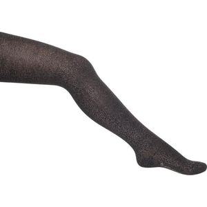 Bonnie Doon - Kinderen - Cotton SparkleTights - Zwart/Silver - maat 104/110
