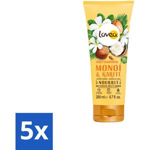 Lovea – Conditioner – Monoï & Shea – Voedend – 200 ml - Bulkverpakking - 5 stuks