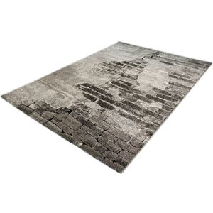 Merinos - Muur Design Vloerkleed - Ibiza 20270-95 - Grijs-160 x 230 cm