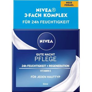 NIVEA - Goede Nachtverzorging - Gezichtscrème - 50 ml - Met Vitamine E en Lotusextract