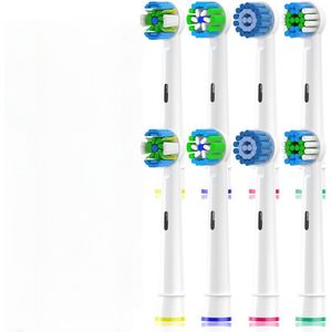 Oral-B - Vervangende Opzetborstels - Wit - Geschikt voor Pro-serie - 8 Stuks