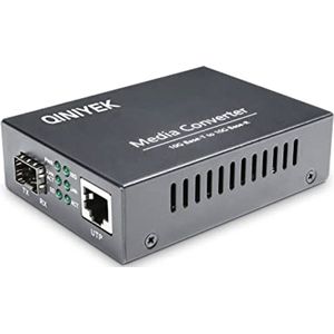 10 Gb Fiber Media Converter met 10G RJ45 en SFP+ Poort - Ondersteunt 10G SR/LR Modules