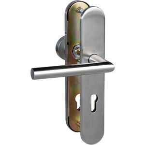 Beschermend beslag Moskou roestvrij staal -LS knop/drukknop PZ 92 mm deurkrukgarnituur - deurkruk deurbeslag nieuw