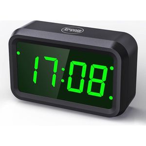 Digitale wekker zonder tikken met instelbare helderheid en snooze functie