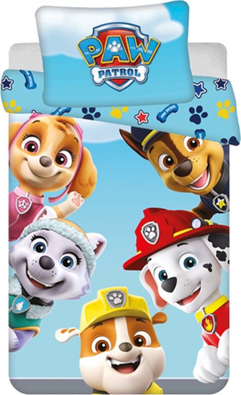 PAW Patrol BABY Dekbedovertrek, Heroes - 135 x 100 + 40 x 60 cm - Katoen