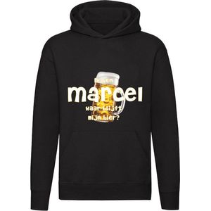 Ik ben Marcel, waar blijft mijn bier Hoodie - cafe - kroeg - feest - festival - zuipen - drank - alcohol - naam - trui - sweater - capuchon