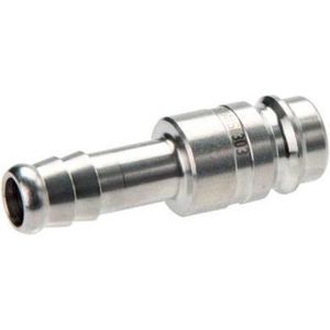 Vernikkeld Messing DN 10 Luchtkoppeling Insteeknippel 10 mm Slangpilaar Double Shut-Off - CLP10-H-BN-SV-10