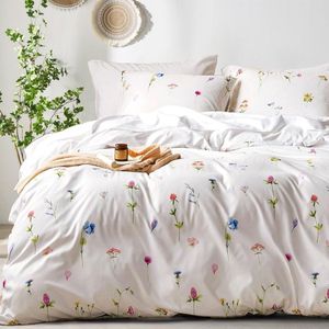 La'Moussawi ® Bloemrijk Omkeerbaar Beddengoedset voor Meisjes - Microvezel Dekbedovertrek en Kussensloop
