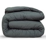 DoubleDry - 2 in 1 Dekbed - Antraciet - 200x200 - Tweepersoons Wasbaar Dekbed Zonder Overtrek