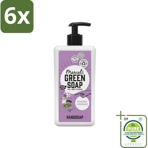 Marcel's Green Soap - Handzeep - Lavender & Rozemarijn - Voor dagelijks gebruik - 500 ml - Voordeelverpakking - 6 stuks - Handzeep - Lavendel