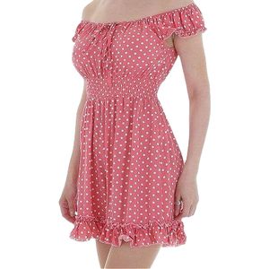 Dilena fashion playsuit stip katoen pink