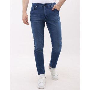 Heren Spijkerbroek - Regular Fit - Jeans Stretch - MM-R-13 - Donker Blauw