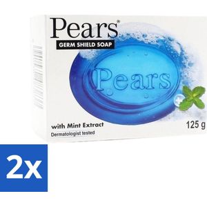 Pears - Zeep - Transparant - Mint - Zacht - 125 Gr - Voordeelverpakking - 2 stuks