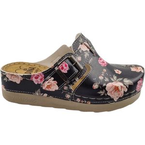 Medische klompen - werkklompen - PU clogs - Black Rose - maat 36